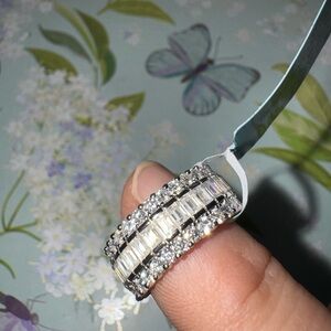 4.85 carats Moissanite Eternity Band Ring on 925 Sterling Silver
